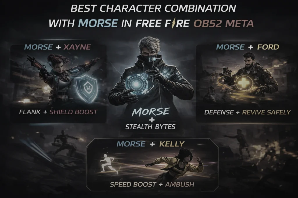 Best Character Combination With Morse in Free Fire OB52 Meta