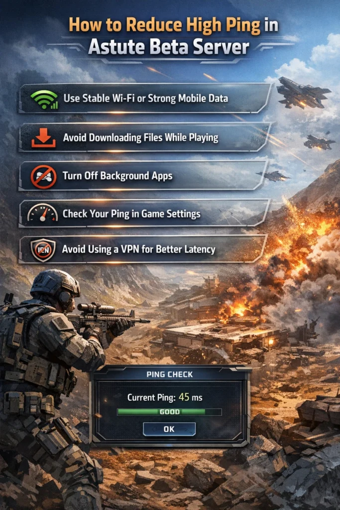 How to Reduce High Ping in Astute Beta Server