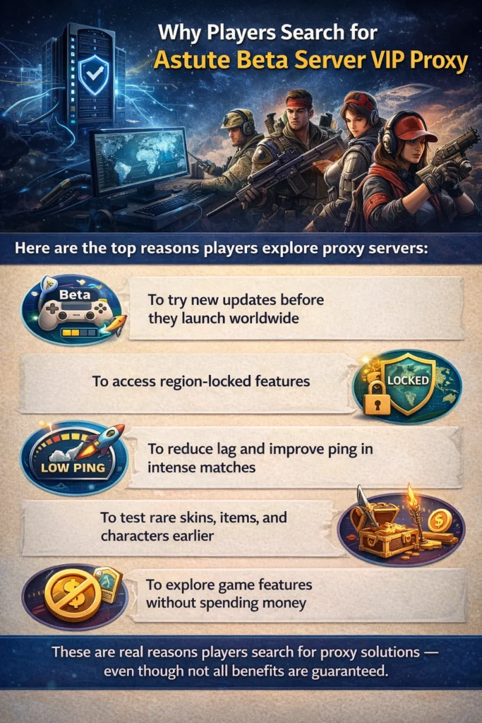 Why Players Search for Astute Beta Server VIP Proxy