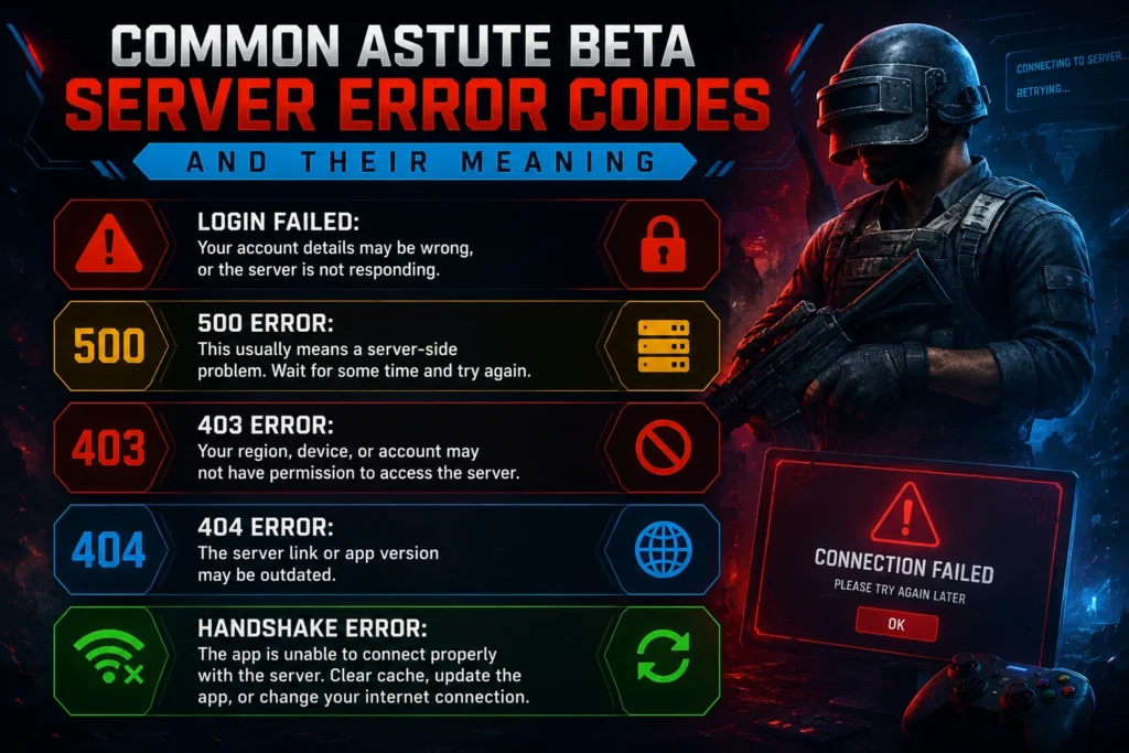 Common Astute Beta Server Error Codes and Their Meaning