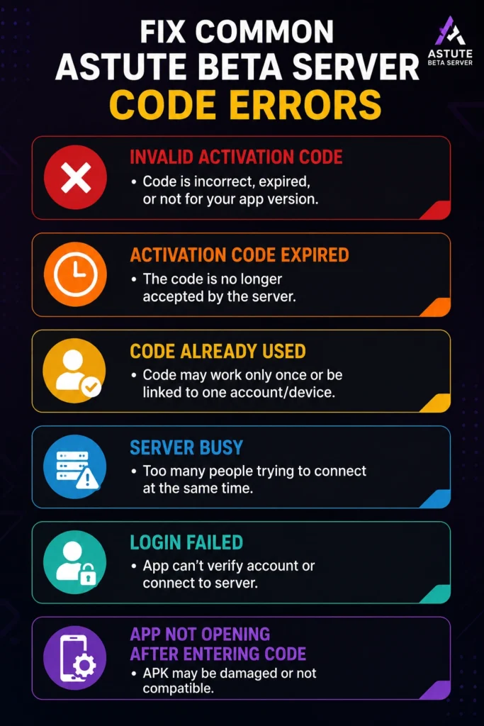 Fix Common Astute Beta Server Code Errors